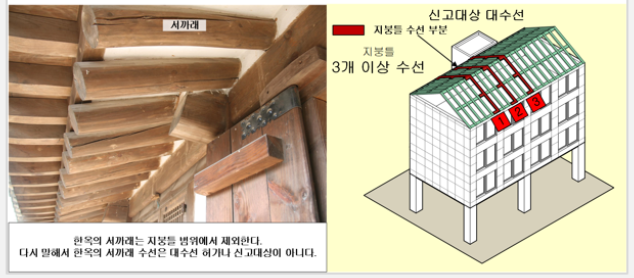 지붕틀 3개 수선