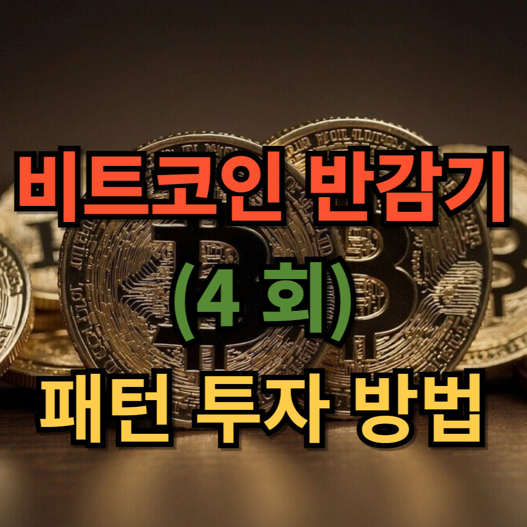 비트코인 반감기 패턴(4회) 투자 방법 - 건알남의 비즈니스, 라이프