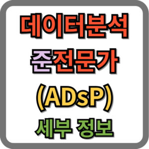 데이터분석 준전문가 adsp 세부 정보