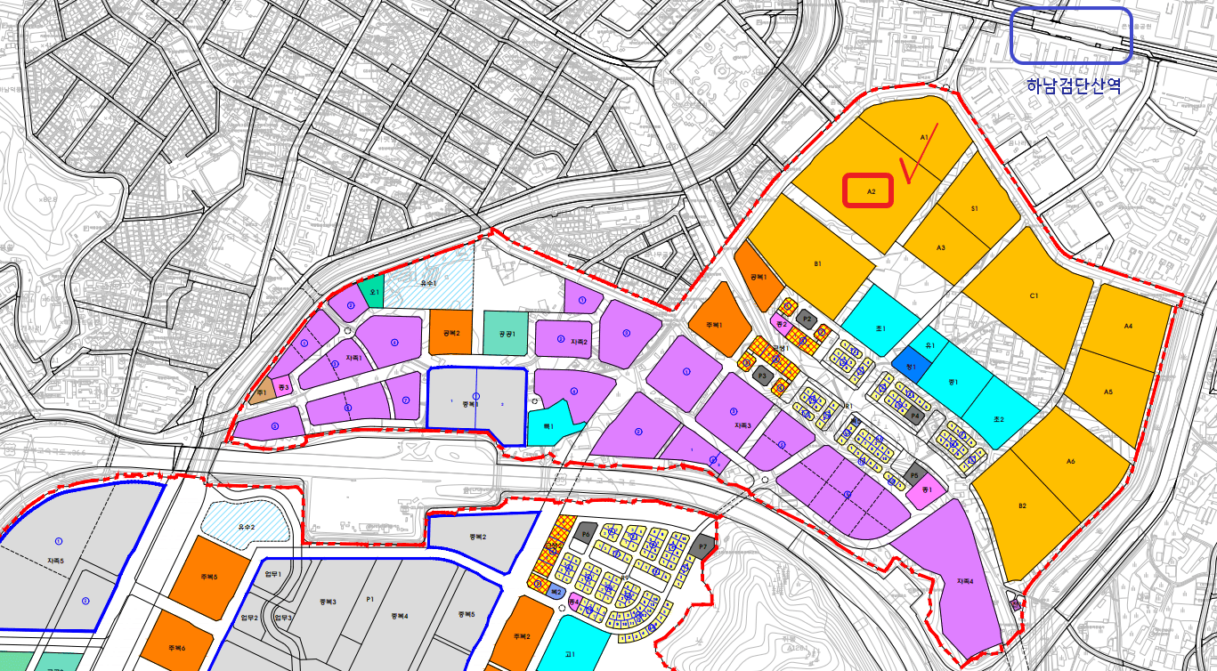 교산 A2블럭 위치 2